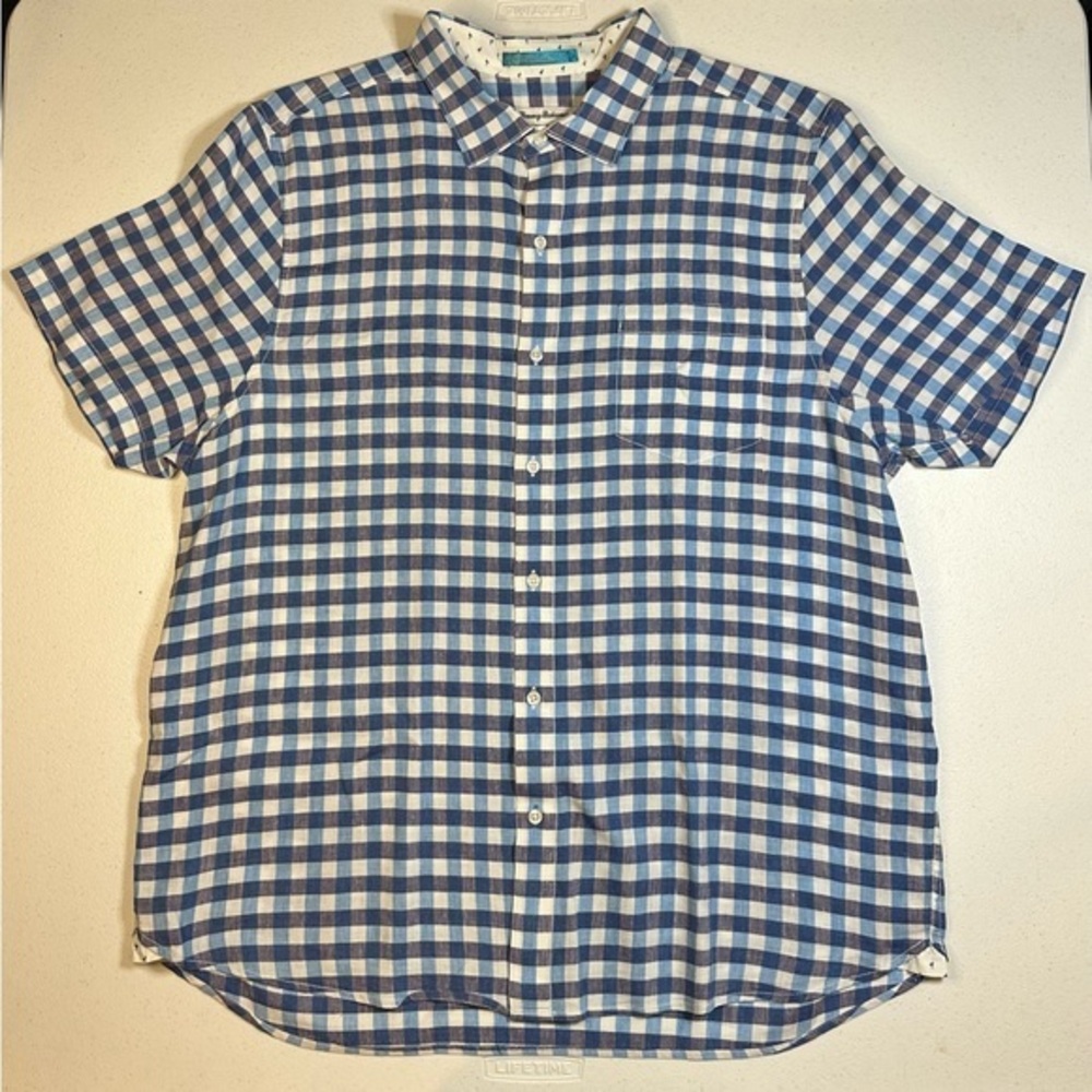 Tommy Bahamas mens plaid shirt‎ size XL short sleeve